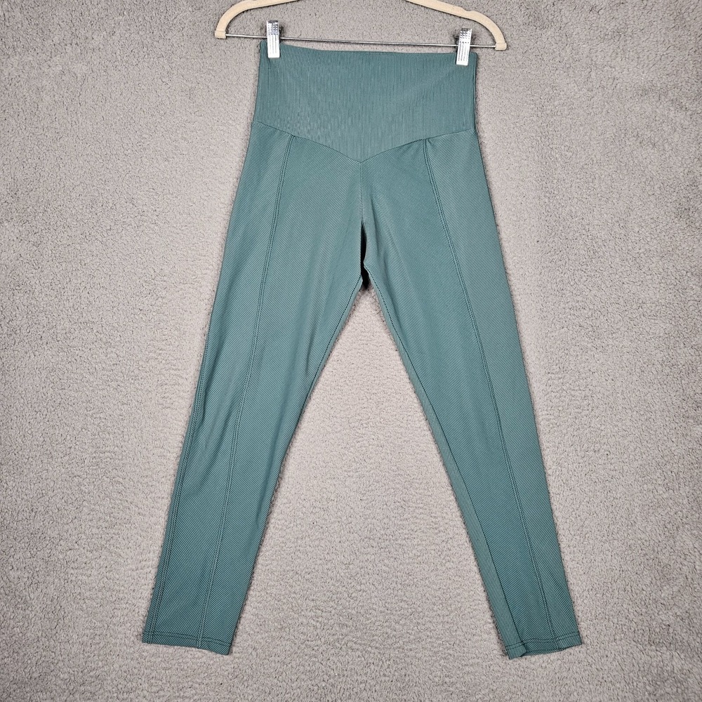 Onzie Women's Ribbed High waisted Green Leggings Size S/M